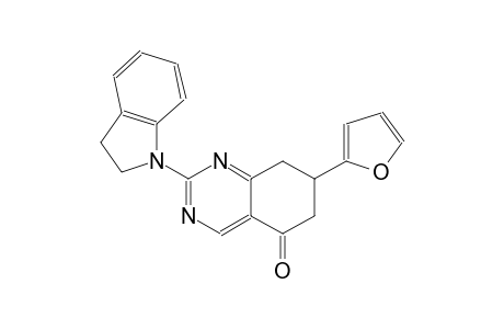 2-(2,3-dihydro-1H-indol-1-yl)-7-(2-furyl)-7,8-dihydro-5(6H)-quinazolinone