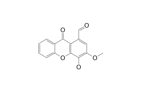 1-FORMYL-4-HYDROXY-3-METHOXY-XANTHONE