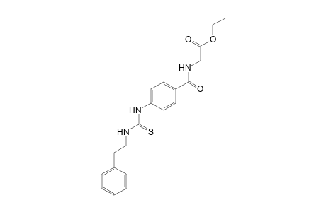 p-(3-phenethyl-2-thioureido)hippuric acid, ethyl ester