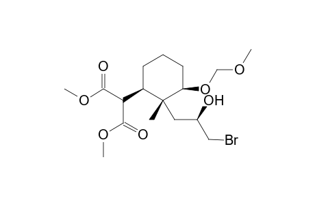 DIMETHYL-(1'R*,2'R*,2''R*,3'R*)-[2'-(3''-BrOMO-2''-HYDROXYPROPYL)-3'-METHOXYMETHYLOXY-2'-METHYLCYClOHEXYL]-MALONATE