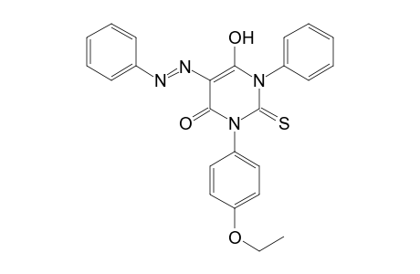 1-(p-ethoxyphenyl)-4-hydroxy-3-phenyl-5-(phenylazo)-2-thiouracil