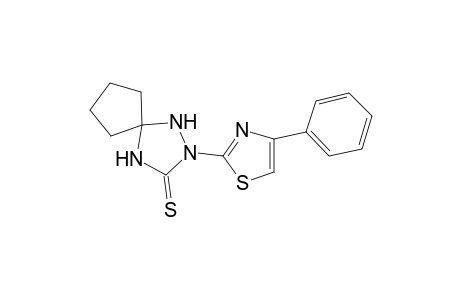 2-(4-Phenyl-1,3-thiazol-2-yl)-1,2,4-triazaspiro[4.4]nonane-3-thione