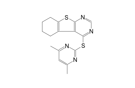 benzo[4,5]thieno[2,3-d]pyrimidine, 4-[(4,6-dimethyl-2-pyrimidinyl)thio]-5,6,7,8-tetrahydro-