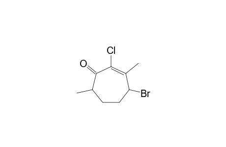 4-Bromo-2-chloro-3,7-dimethylcyclohept-2-en-1-one