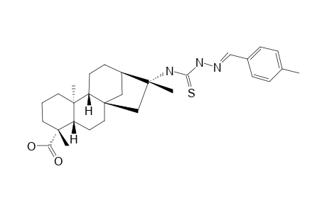 N1-(E)-(4-METHYLPHENYL)-N4-(ENT-KAUREN-16-BETA-METHYL-19-OIC-ACID)-THIOSEMICARBAZONE