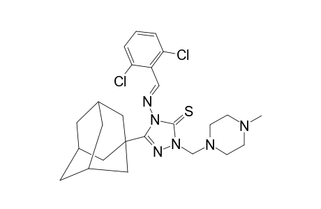 5-(1-ADAMANTYL)-4-(2,6-DICHLOROBENZYLIDENEAMINO)-2-(4-METHYL-1-PIPERAZINYLMETHYL)-1,2,4-TRIAZOLINE-3-THIONE