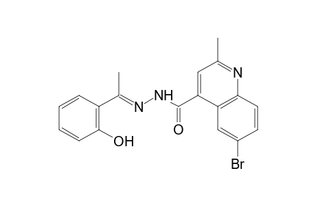 6-bromo-2-methylcinchoninic acid, (a-methylsalicylidene)hydrazide