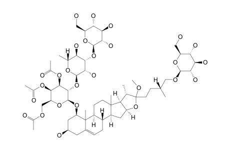 #43;26-O-BETA-D-GLUCOPYRANOSYL-22-XI-METHOXY-1-BETA,3-BETA,26-TRIHYDROXY-(25R)-FUROST-5-ENE-1-O-[BETA-D-GLUCOPYRANOSYL-(1->3)-ALPHA-L-RHAMNOPYRANOSYL-(1->2)-3,