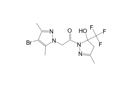 1-[(4-bromo-3,5-dimethyl-1H-pyrazol-1-yl)acetyl]-3-methyl-5-(trifluoromethyl)-4,5-dihydro-1H-pyrazol-5-ol