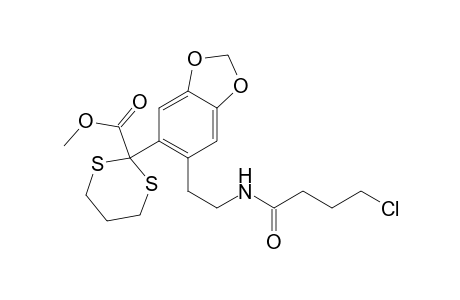 1,3-Dithiane-2-carboxylic acid, 2-[6-[2-[(4-chloro-1-oxobutyl)amino]ethyl]-1,3-benzodioxol-5-yl]-, methyl ester