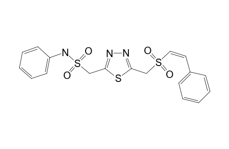 2-(PHENYLAMINOSULFONYLMETHYL)-5-[(Z)-(STYRYLSULFONYLMETHYL)]-1,3,4-THIADIAZOLE