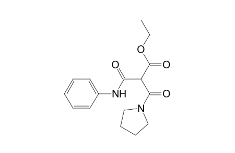 Ethyl (N-phenylcarbamoyl)(pyrrolidin-1-ylcarbonyl)acetate