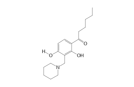 2',4'-dihydroxy-3'-(piperidinomethyl)hexanophenone