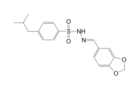 N'-[(E)-1,3-benzodioxol-5-ylmethylidene]-4-isobutylbenzenesulfonohydrazide