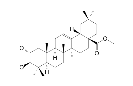 MASLINIC-ACID-METHYLESTER;2-ALPHA,3-BETA-DIHYDROXY-OLEAN-12-EN-28-OIC-ACID-METHYLESTER