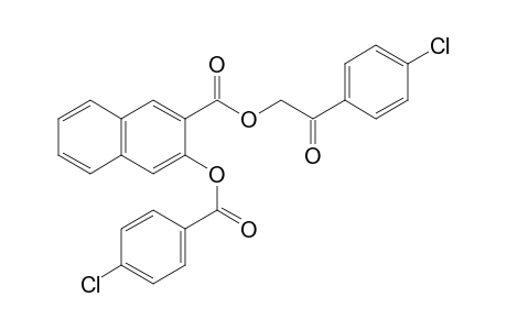 3-hydroxy-2-naphthoic acid, p-chlorophenacyl ester, p-chlorobenzoate