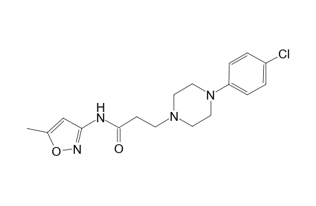 3-[4-(4-chlorophenyl)-1-piperazinyl]-N-(5-methyl-3-isoxazolyl)propanamide