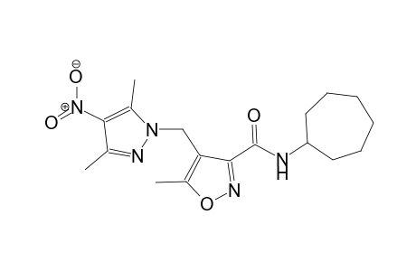 N-cycloheptyl-4-[(3,5-dimethyl-4-nitro-1H-pyrazol-1-yl)methyl]-5-methyl-3-isoxazolecarboxamide