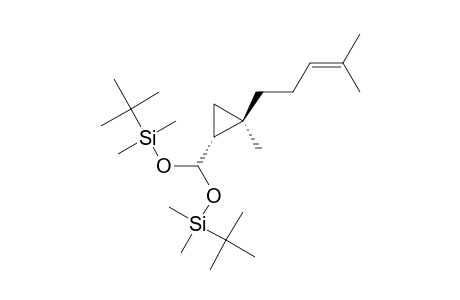 (1'RS,2'RS)-2'-METHYL-2'-(4''-METHYLPENT-3''-ENYL)-CYCLOPROPAN-CARBALDEHYD-DI-[(TERT.-BUTYL)-DIMETHYLSILYL]-ACETAL