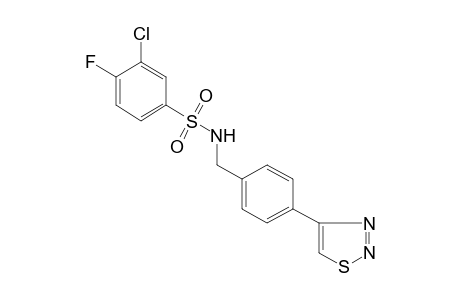 3-chloro-4-fluoro-N-[p-(1,2,3-thiadiazol-4-yl)benzyl]benzenesulfonamide