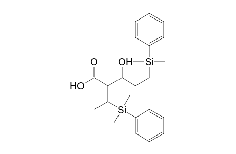 (2RS,3SR)-3-Hydroxy-5-dimethyl(phenyl)silyl-2-[(SR)-1-dimethyl(phenyl)silylethyl]pentanoic acid