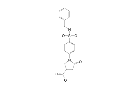 1-[p-(benzylsulfamoyl)phenyl]-5-oxo-3-pyrrolidinecarboxylic acid