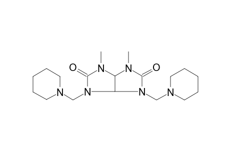 1,6-Dimethyl-3,4-bis(1-piperidinylmethyl)tetrahydroimidazo[4,5-d]imidazole-2,5(1H,3H)-dione