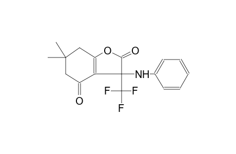 3-anilino-6,6-dimethyl-3-(trifluoromethyl)-3,5,6,7-tetrahydro-1-benzofuran-2,4-dione