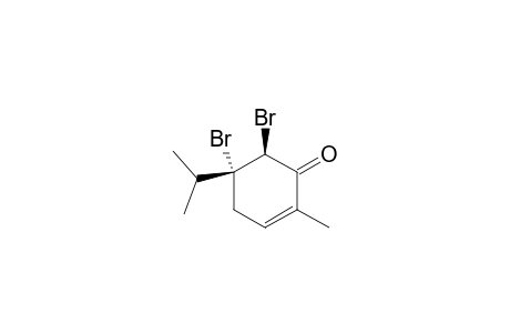 (+)-(5R,6S)-5,6-dibromo-5-isopropyl-2-methylcyclohex-2-enone