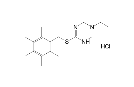 3-ethyl-6-[(2,3,4,5,6-pentamethylbenzyl)thio]-1,2,3,4-tetrahydro-s-triazine, monohydrochloride