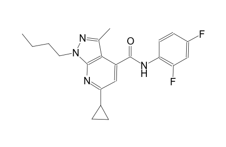 1-butyl-6-cyclopropyl-N-(2,4-difluorophenyl)-3-methyl-1H-pyrazolo[3,4-b]pyridine-4-carboxamide