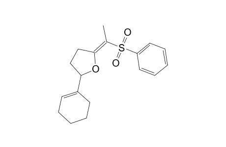 Cyclopentanone, 3-(1-cyclohexen-1-yl)-2-methyl-2-(phenylsulfonyl)-, trans-