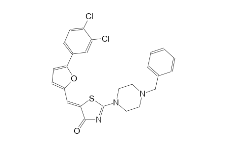 (5Z)-2-(4-benzyl-1-piperazinyl)-5-{[5-(3,4-dichlorophenyl)-2-furyl]methylene}-1,3-thiazol-4(5H)-one