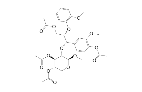 2R,3R;(2R,3R)-1-(4-ACETOXY-3-METHOXYPHENYL)-1-O-(1-O-METHYL,2-DEOXY-3,4-DI-O-ACETYL-BETA-D-XYLOPYRANOS-2-YL)-2-METHOXYPHENOXY)-3-O-METHY