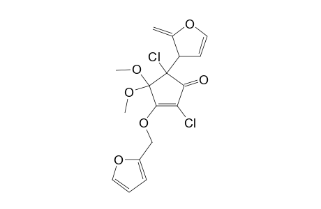 2,5-DICHLORO-3-FURFURYLOXY-4,4-DIMETHOXY-5-(2-METHYLENE-2,3-DIHYDRO-3-FURYL)-2-CYClOPENTENONE