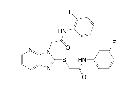 2-({3-[2-(2-fluoroanilino)-2-oxoethyl]-3H-imidazo[4,5-b]pyridin-2-yl}sulfanyl)-N-(3-fluorophenyl)acetamide