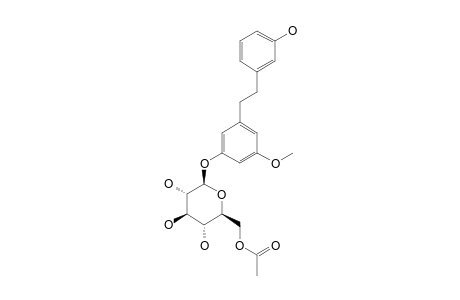 SHANCIGUSIN-E;3'-HYDROXY-5-METHOXY-BIBENZYL-3-O-[BETA-D-(6-O-ACETYL)-GLUCOPYRANOSIDE]