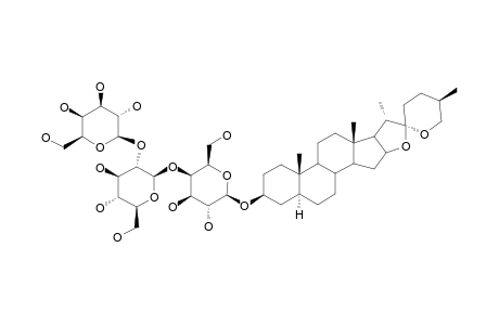 TERRESTROSIN-A;(25S)-5-ALPHA-SPIROSTAN-3-BETA-OL-3-O-BETA-D-GALACTOPYRANOSYL-(1->2)-BETA-D-GLUCOPYRANOSYL-(1->4)-BETA-D-GALACTOPYRANOSIDE