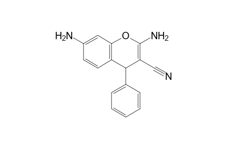 4H-1-benzopyran-3-carbonitrile, 2,7-diamino-4-phenyl-