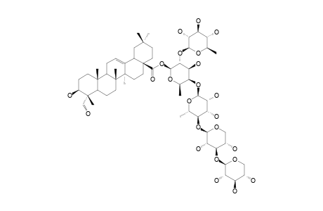 28-O-[XYLOPYRANOSYL-(1->3)-XYLOPYRANOSYL-(1->4)-RHAMNOPYRANOSYL-(1->4)-[QUINOVOPYRANOSYL-(1->2)]-FUCOPYRANOSYL]-GYPSOGENIN-ESTER