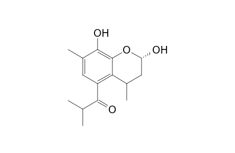 4,7-Dimethyl-2.alpha.-hydroxy-5-[1'-oxo-2'-methylpropyl]-8-hydroxy-3,4-dihydrobenzopyran