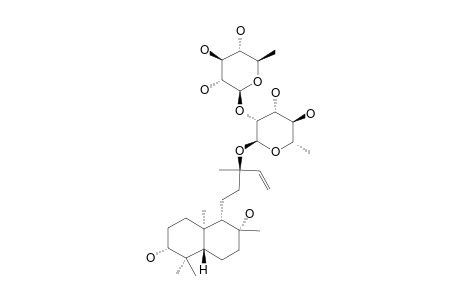 ENT-14-LABDEN-3-BETA,8-BETA-DIOL_13-ALPHA-[O-BETA-D-QUINOVOPYRANOSYL-(1->2)-ALPHA-L-RHAMNOPYRANOSIDE]