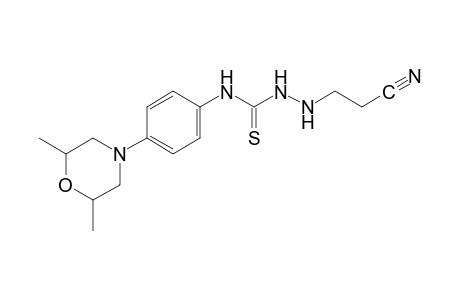 1-(2-cyanoethyl)-4-[p-(2,6-dimethylmorpholino)phenyl]-3-thiosemicrabazide