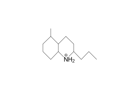 Rac-5.beta.-methyl-2.alpha.-propyl-cis-perhydroquinoline cation