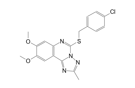 5-[(4-chlorobenzyl)sulfanyl]-8,9-dimethoxy-2-methyl[1,2,4]triazolo[1,5-c]quinazoline