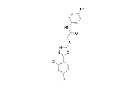 N-(4-bromophenyl)-2-[[5-(2,4-dichlorophenyl)-1,3,4-oxadiazol-2-yl]sulfanyl]acetamide