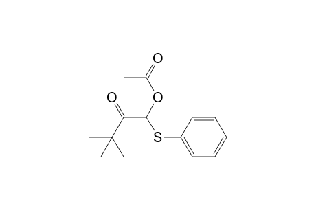 3,3-Dimethyl-2-oxo-1-(phenylthio)butyl acetate