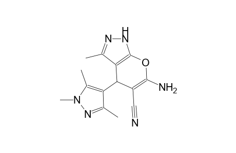 6-amino-3-methyl-4-(1,3,5-trimethyl-1H-pyrazol-4-yl)-1,4-dihydropyrano[2,3-c]pyrazole-5-carbonitrile