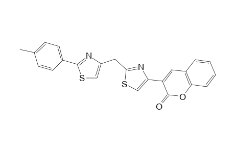 3-[2-[[2-(4-methylphenyl)-1,3-thiazol-4-yl]methyl]-1,3-thiazol-4-yl]chromen-2-one