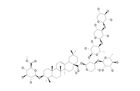 SCABEROSIDE-HB2;3-O-BETA-[(6-O-METHYL)-GLUCURONOPYRANOSYL]-ECHINOCYSTIC-ACID-28-O-XYLOPYRANOSYL-(1->3)-XYLOPYRANOSYL-(1->4)-RHAMNOPYRANOSYL-(1->2)